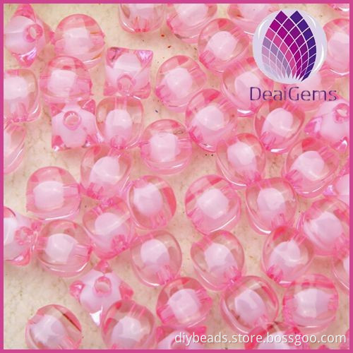wholesale pink 16mm Bulk chunky acrylic irregular shape big beads